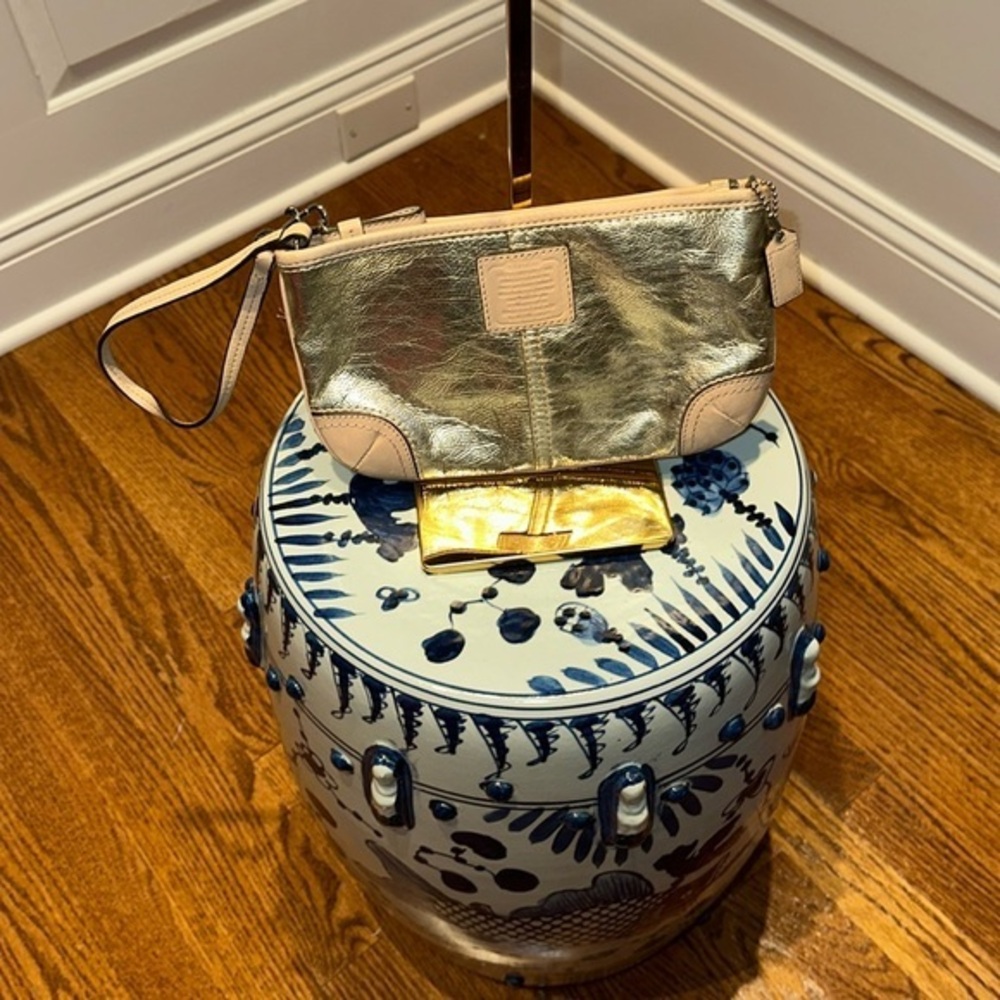 Coach Metallic Wristlet